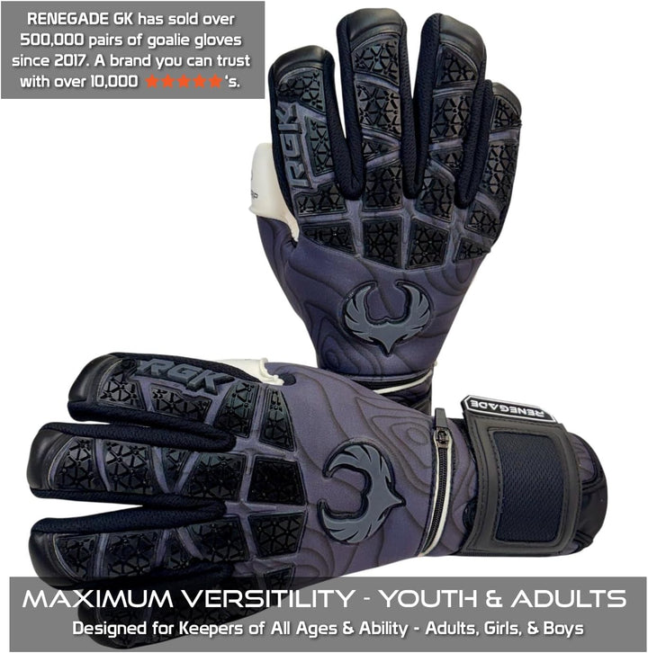 Renegade GK Limitierte Auflage Rogue-Torwarthandschuhe Fingerschutz (Grössen 6-11, Level 4+) 4+3MM G