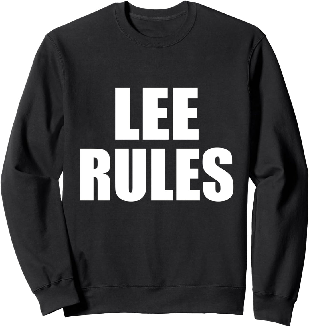 Lee Regeln Sohn Tochter Junge Mädchen Babynamen Sweatshirt