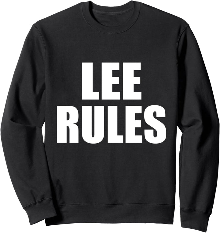 Lee Regeln Sohn Tochter Junge Mädchen Babynamen Sweatshirt