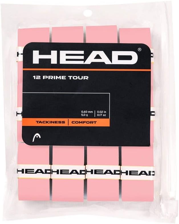 HEAD Unisex-Adult 12 Prime Tour Tennis Griffband Einheitsgrösse Pink, Einheitsgrösse Pink