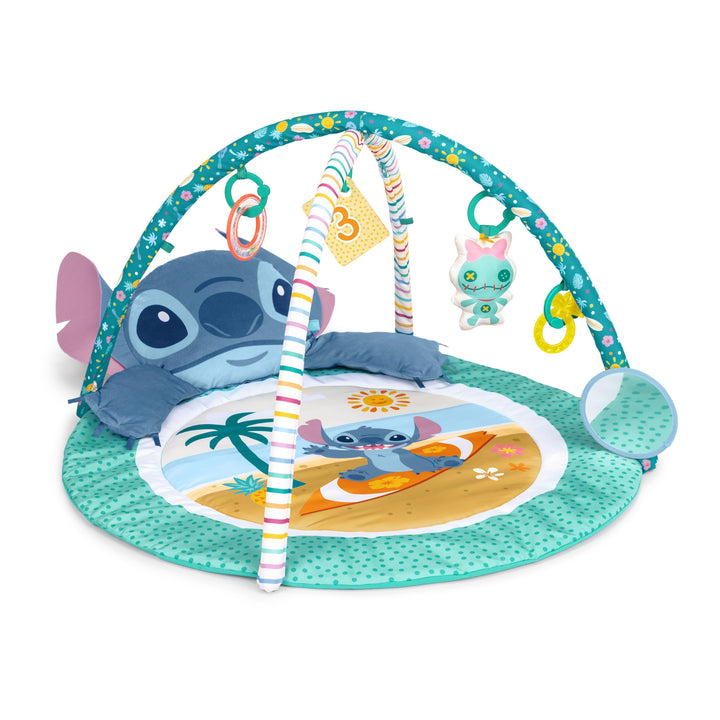 Disney Baby Stitch Party im Paradies – Aktivitätsspielzeug von Bright Starts mit Bauchlage-Kissen un