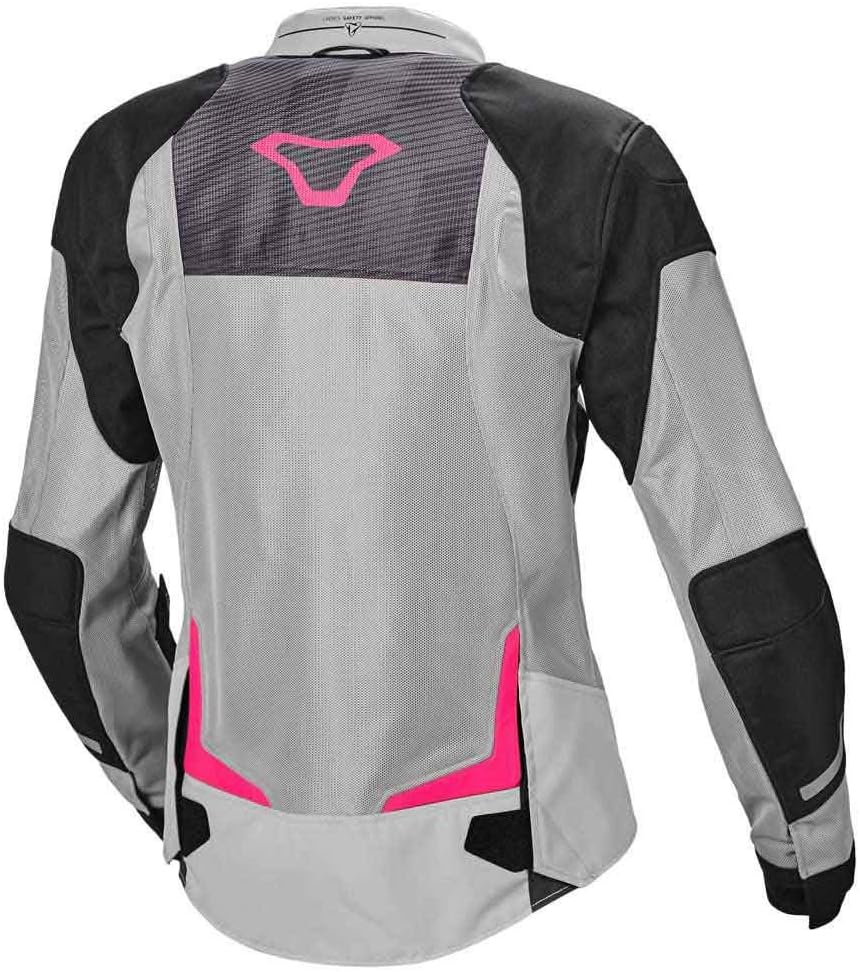Macna Orcano Damen Motorrad Textiljacke (Grey/Pink,XXL)