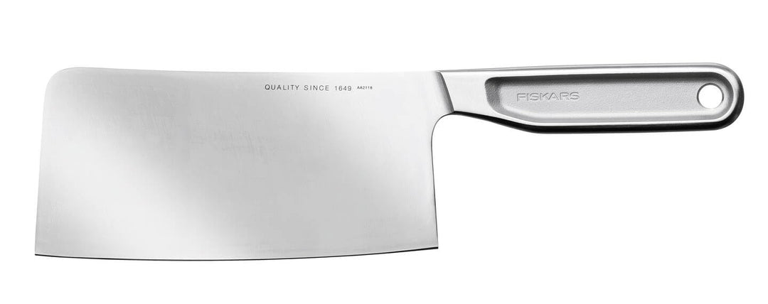 Fiskars All Steel Couperet 18cm, Silber Hackmesser, Hackmesser