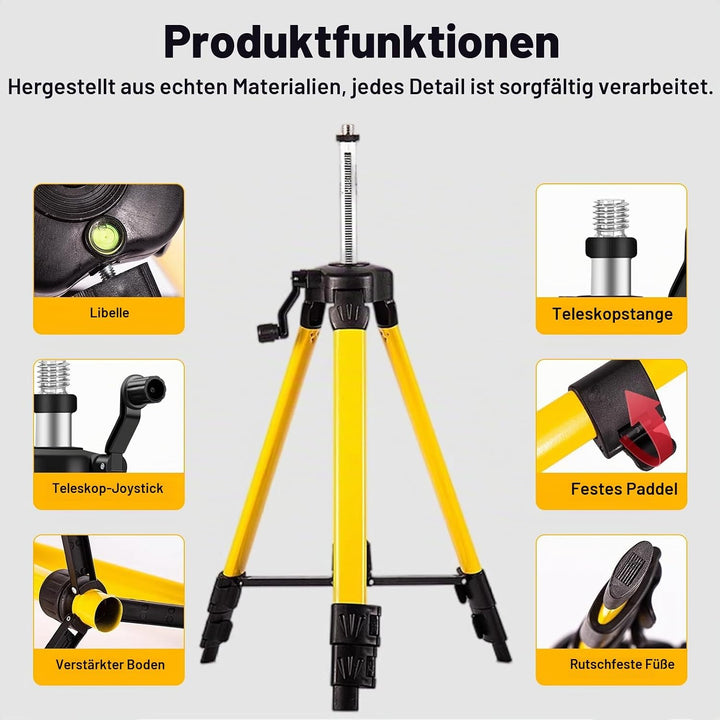 Stativ Laser 5/8 Zoll Gewinde, Höhe 38-100cm, Baustativ für Laser mit Tasche, Laserwasserwaagen Stat