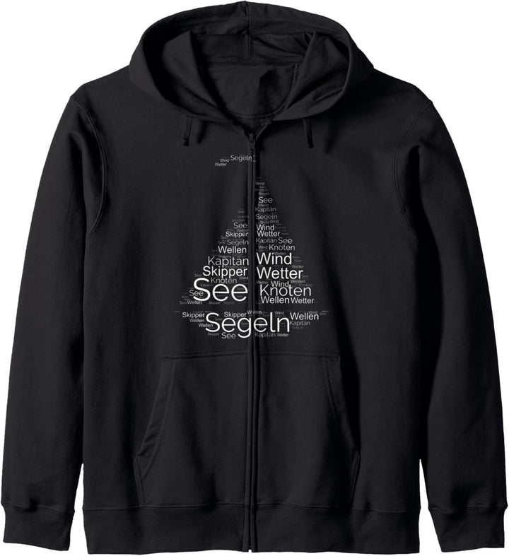 Sailing Segelboot unter Segeln Schrift, Kapitän Segler Kapuzenjacke