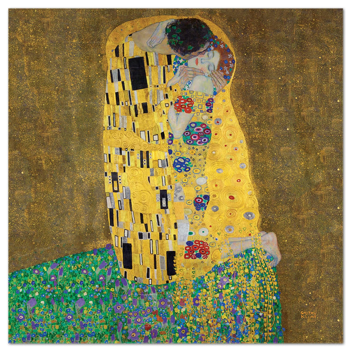 Giallobus - Gemälde - Gustav Klimt - Der Kuss - Acrylglas - 70x70 - Bereit zum Aufhängen - Moderne G