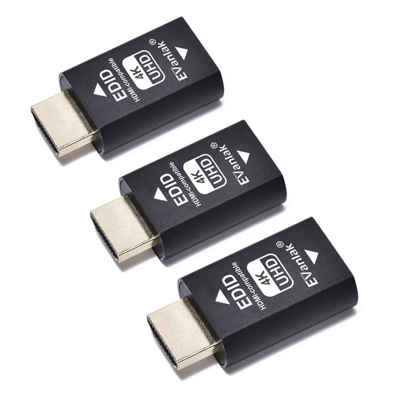 EVanlak HDMI-Emulator-Adapter (3. Generation), kompatibel mit Mac Thunderbolt auf HDMI-Switches/Exte