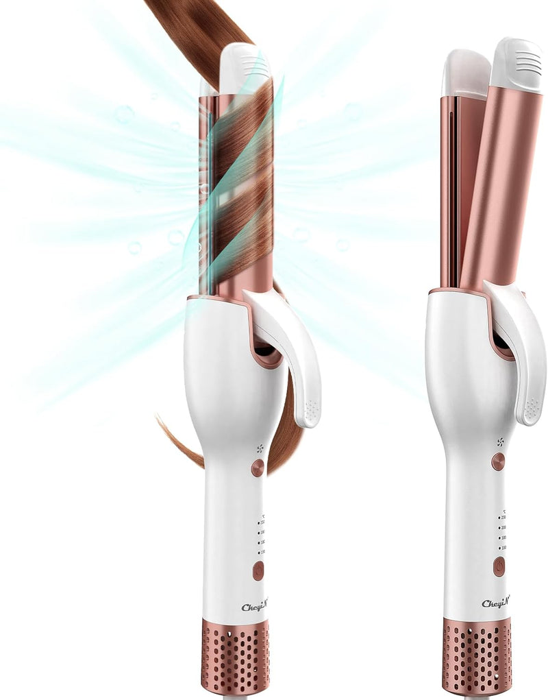 CkeyiN Airflow Styler Lockenstab Glätteisen 2 in 1,Keramikbeschichtung Haarstyling zum Glätten und L