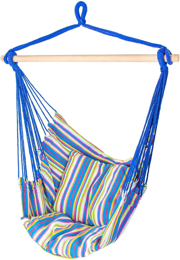 Zolta Hängematte grosser brasilianischer Hängestuhl Sessel Belastbarkeit bis 100 kg Relax + Kissen (