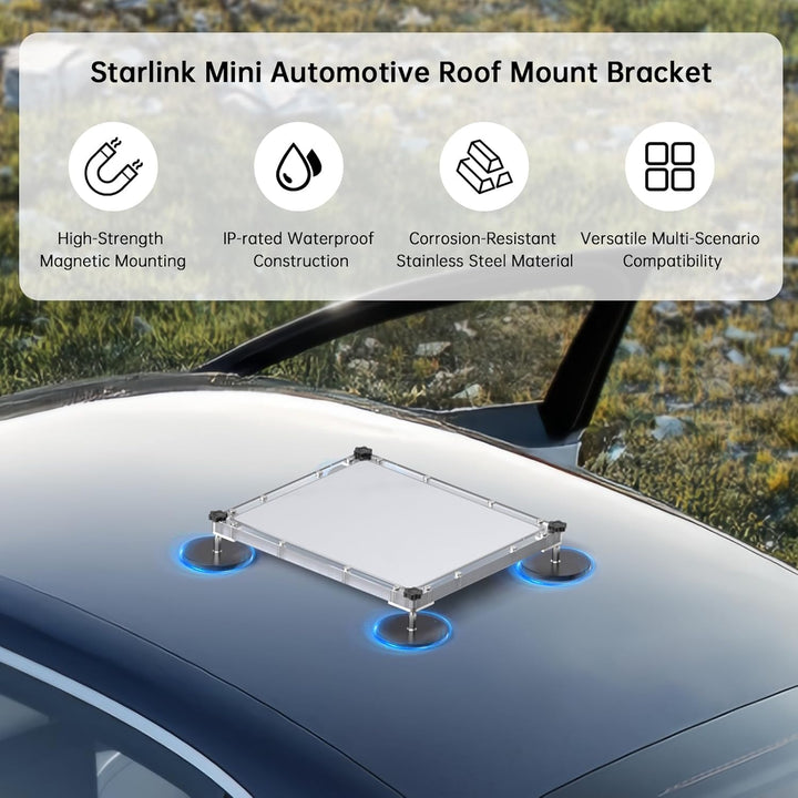 XLTTYWL Starlink Mini Magnetisch Autohalterung, Mini Starlink Zubehör Sonnendach Saugnapf mit schütz