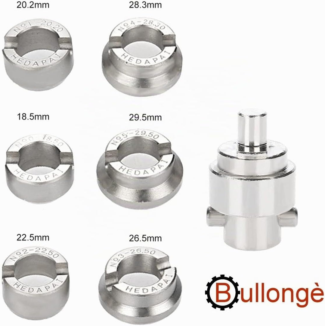 BULLONGÈ RLX Gehäuseöffner-Einsätze 5538 mit Adapter für Uhren-Gehäuseöffner 5700 - Uhrenwerkzeug zu
