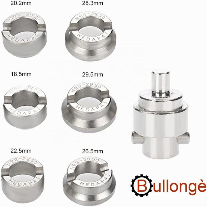 BULLONGÈ RLX Gehäuseöffner-Einsätze 5538 mit Adapter für Uhren-Gehäuseöffner 5700 - Uhrenwerkzeug zu