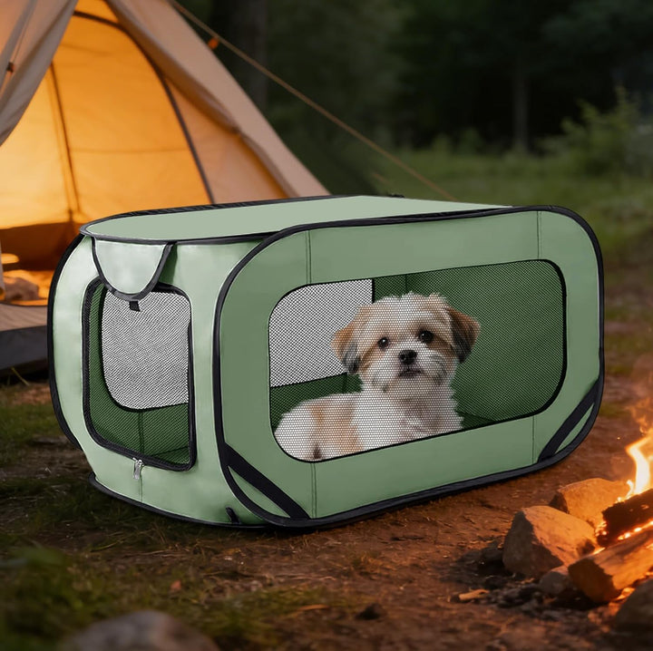 Hundebox Faltbar Hundetransportbox, 94 * 53 * 53 cm, Faltbar Katzen Transportboxen, stabile Transpor
