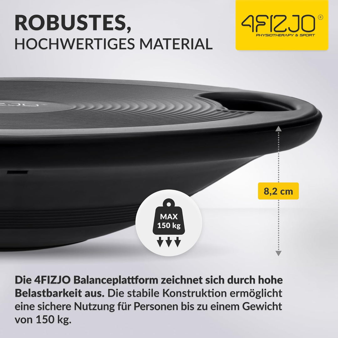 Balance Board 40cm, Wackelbrett mit Griffen, Gleichgewichtsboard, Therapiekreisel Physiotherapie, fü