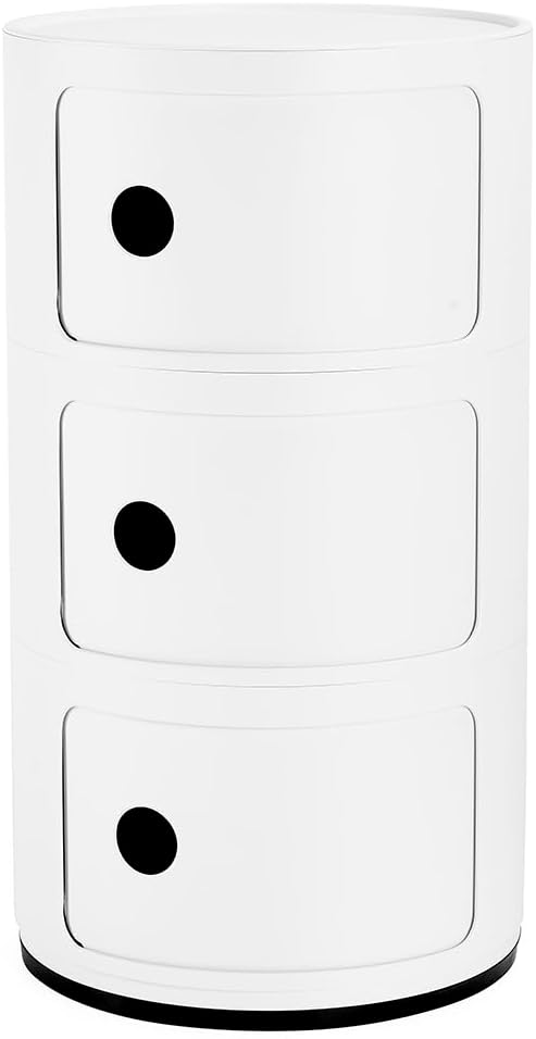 Kartell Componibili Recycled, Container 3-fächer, Mattweiss 3-fächer Recycled Mattweiss, 3-fächer Re