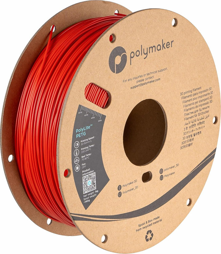 Polymaker PolyLite PETG Rot - 1,75mm - 1kg