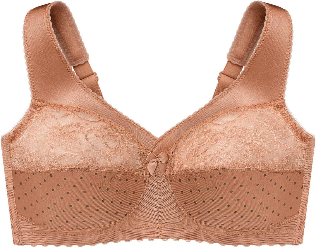 Glamorise Damen Bügelloser MagicLift-Stütz-BH für grosse Grössen Nr. 1000 80B Cappuccino, 80B Cappuc