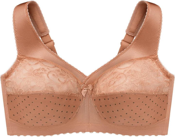 Glamorise Damen Bügelloser MagicLift-Stütz-BH für grosse Grössen Nr. 1000 80B Cappuccino, 80B Cappuc