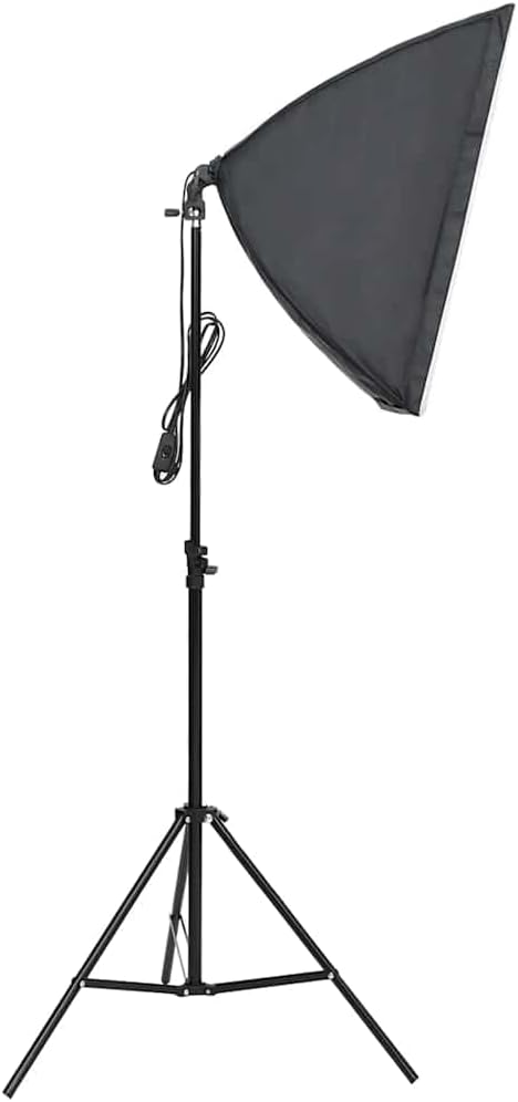 vidaXL Fotostudio-Beleuchtung-Set mit Hintergründen und Softboxen, Studiobeleuchtung Set, Softbox, T
