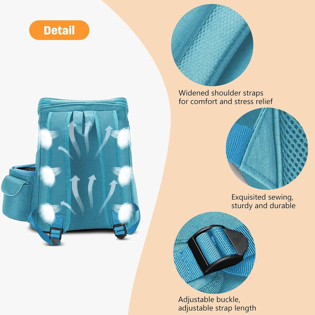 PETCUTE Hunderucksack Katzenrucksack,Rucksack für kleine Hunde Haustiertragetasche Taschen mit Abneh