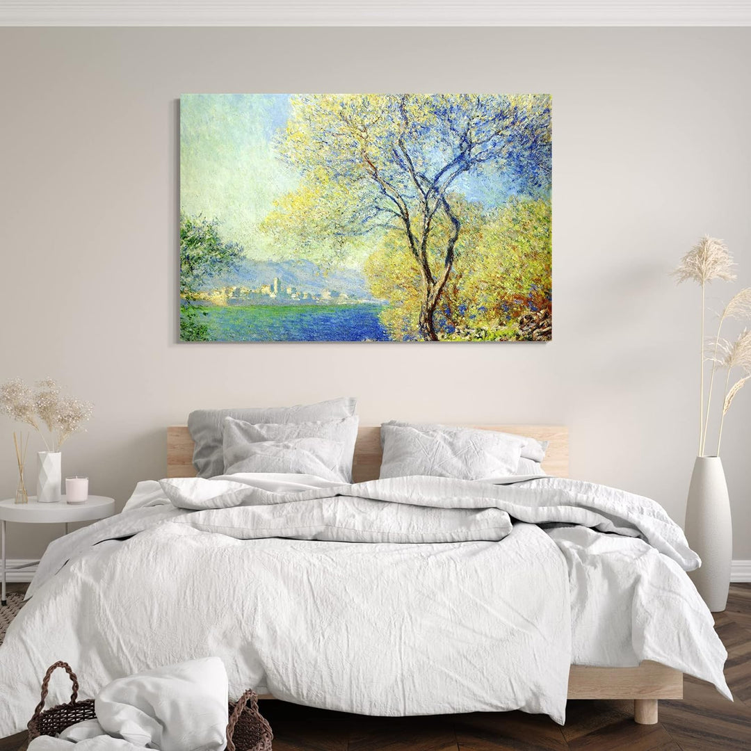 Printed Paintings Leinwand (80x60cm): Claude Monet - Antibes, Blick vom Salis Garten 80x60 cm, 80x60