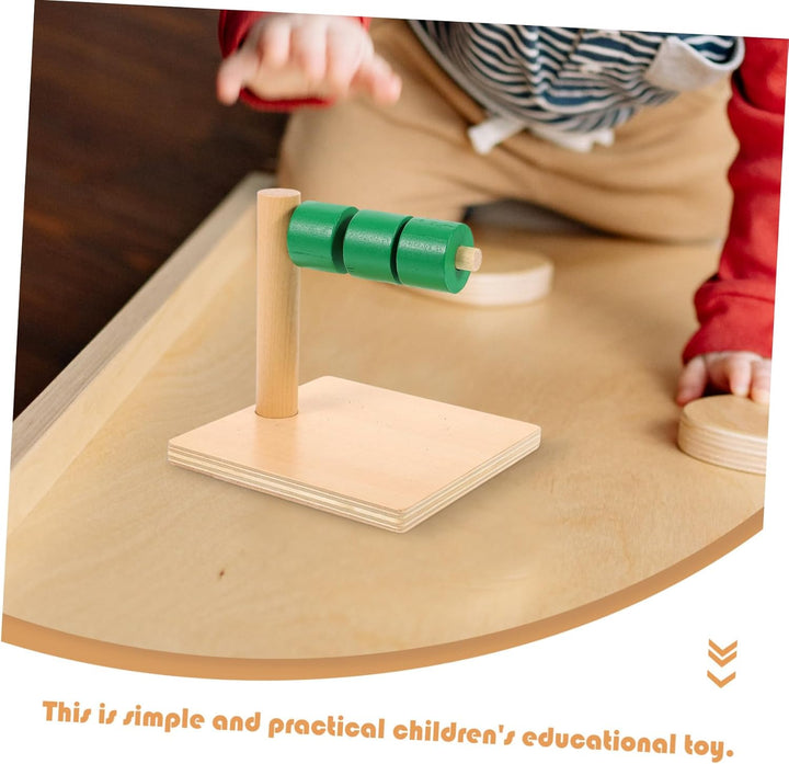 TOYANDONA Holzscheiben Horizontalem Spielzeug Lernscheiben Horizontalem Spielzeug Sensorische Scheib