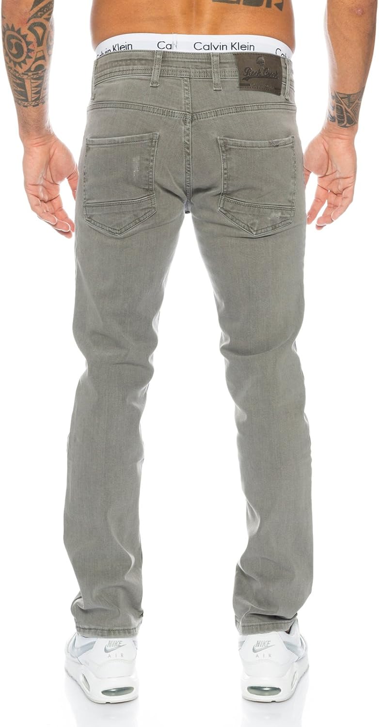Rock Creek Herren Jeans Hose Denim Stretch Regular Fit Jeanshose Stonewashed W29-W44 29W / 30L Rc-20