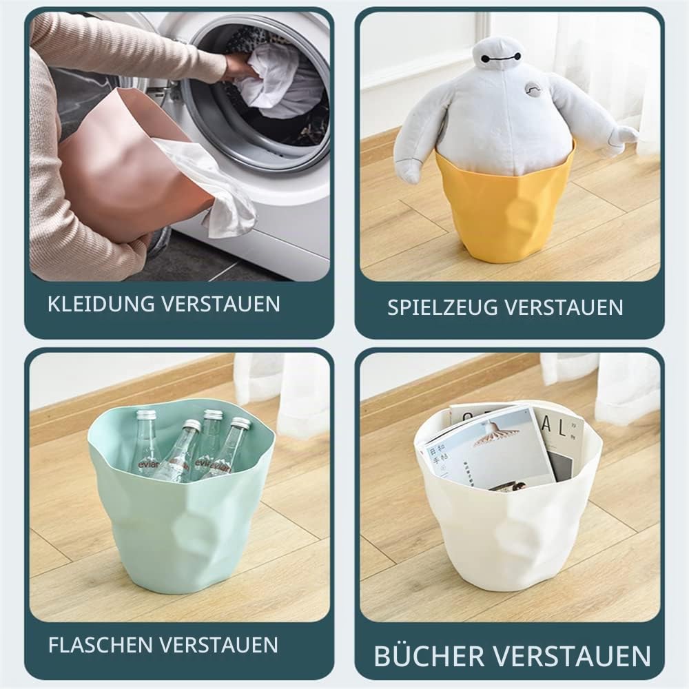 Ailler Papierkorb aus Kunststoff, für Büro und Schlafzimmer, unregelmässig, umweltfreundlich (Marine