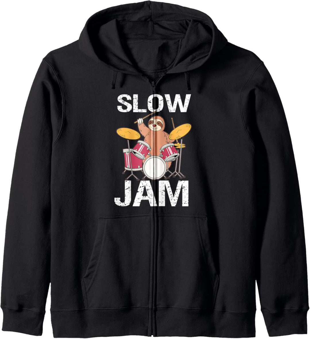 Faultier Trommler Geschenk Trommeln Percussion Kapuzenjacke