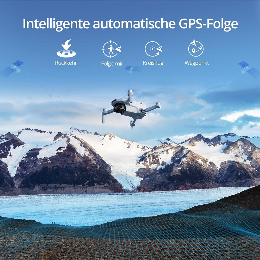 Potensic ATOM SE GPS Drohne mit 4K EIS Kamera, 2 Akkus 62 Min. Flugzeit, unter 249g, C0, 4KM FPV Übe