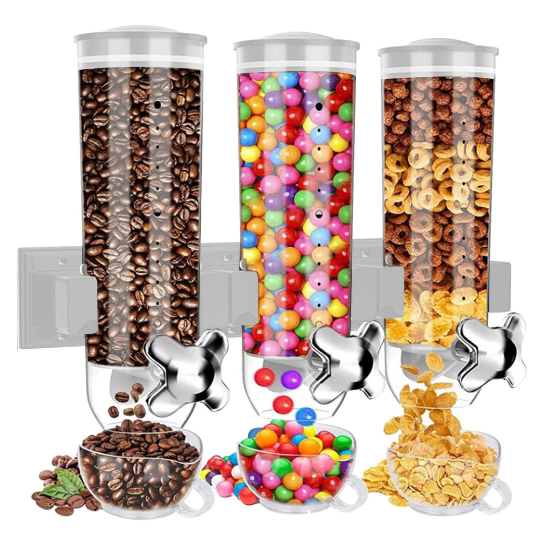 Müsli-Spender Müsli-Vorratsbehälter, Dreifacher Süssigkeitenspender Maschine, Kanister Trockenfutter