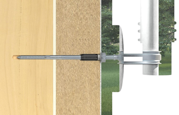 fischer Abstandsmontagesystem Thermax 8/140 M6 (2) für Dämmstoffe, Dämmstoffdübel zur Befestigung le