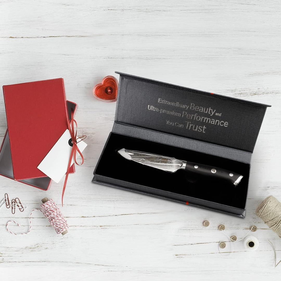 SHAN ZU Damast Schälmesser Obst und Gemüsemesser Küchen Messer Klein 67 Schichten Damaszener Messer