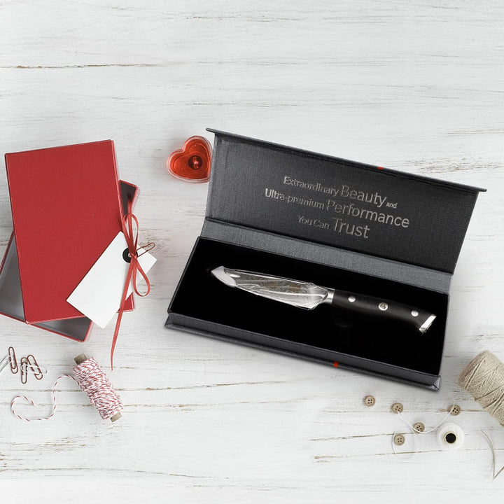 SHAN ZU Damast Schälmesser Obst und Gemüsemesser Küchen Messer Klein 67 Schichten Damaszener Messer