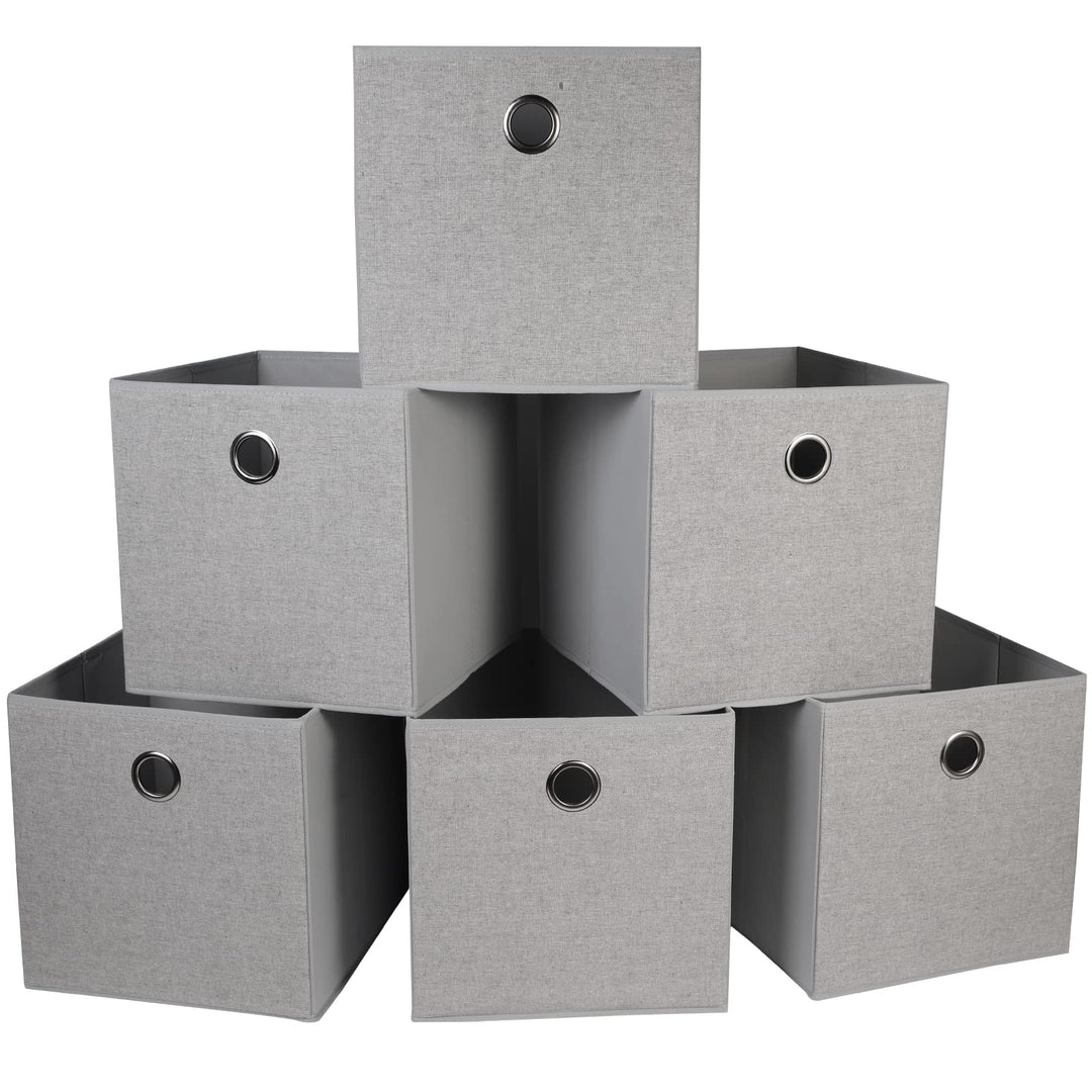 JAKAGO 6 Stück Faltbare Aufbewahrungsbox 30 x 30 x 30 cm Stoff Aufbewahrungswürfel Faltbox für Kalla