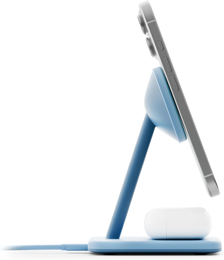 Twelve South HiRise 2 Deluxe 2-in-1 Kabellose Ladestation für Apple Geräte Qi2 MagSafe Ladegerät, Sc