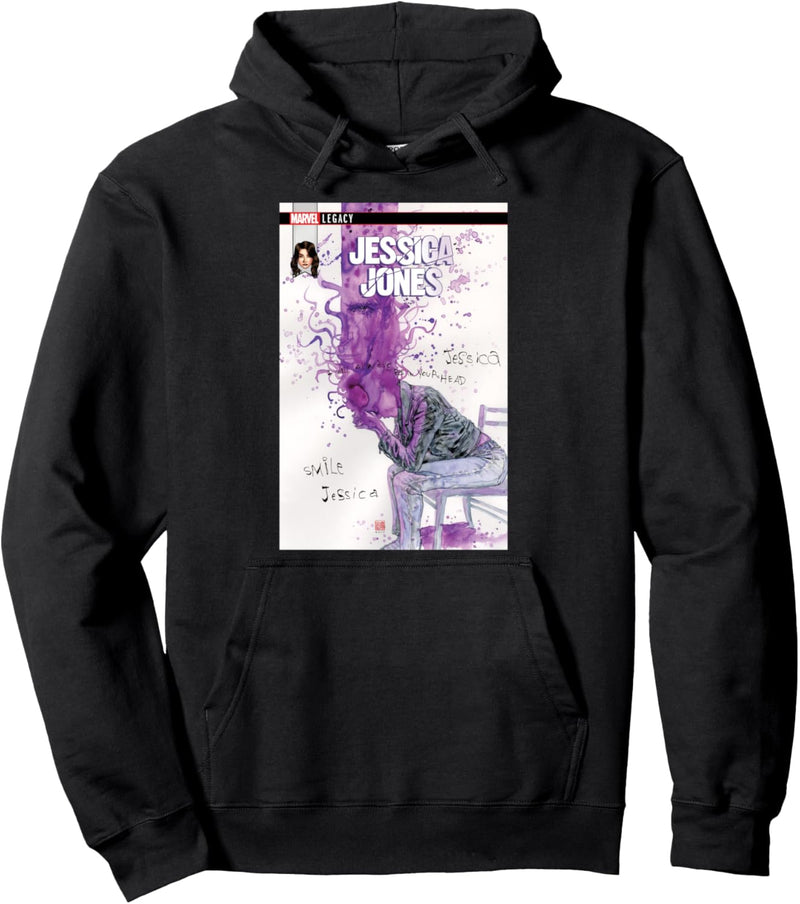 Marvel Jessica Jones Water Color Drips Comic Cover Pullover Hoodie