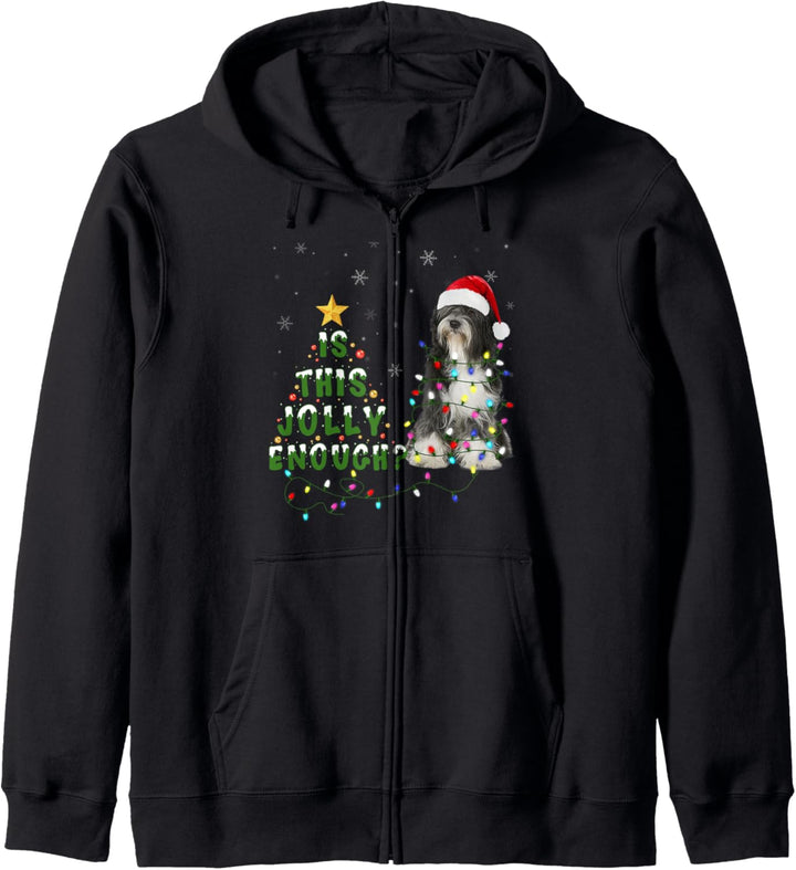 Ist das lustig genug Santa Tibetan Terrier Light Christmas Kapuzenjacke