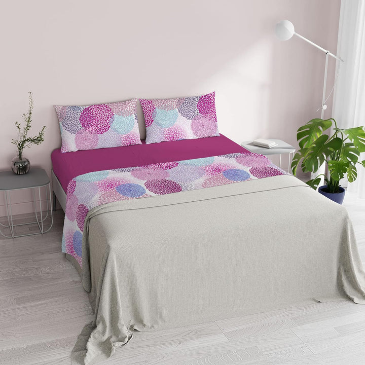 Fantasy Italian Bed Linen Bettwäsche, Soffioni, Doppelte, Mikrofaser, Löwenzahn Soffioni Doppelte, S