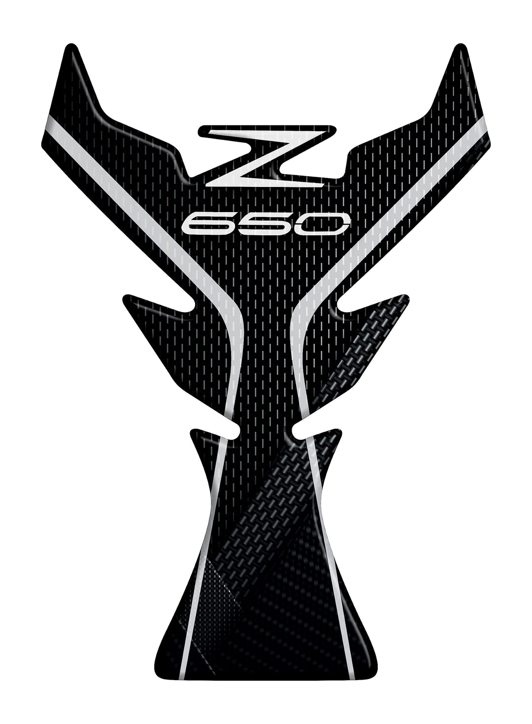 Aufkleber aus Harz, 3D-Effekt, kompatibel mit Kawasaki Z650 (Dark, Tankschutz) Dark Paraserbatoio, D