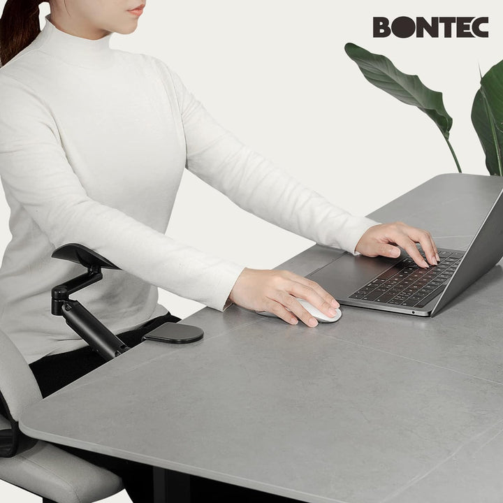 BONTEC Ergonomische Armlehnenstütze Handgelenkauflage für Schreibtisch Armlehnen Pad Drehbare Handge