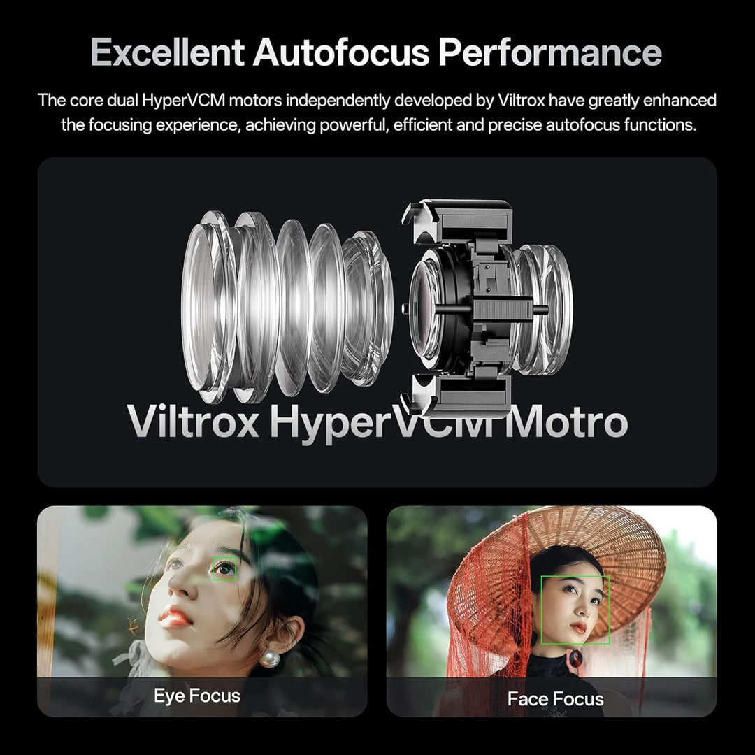 VILTROX AF 50mm F1.4 Pro FE Objektiv für Sony E-Mount, 50mm f/1.4 grosser Blendenöffnung Autofokus-P