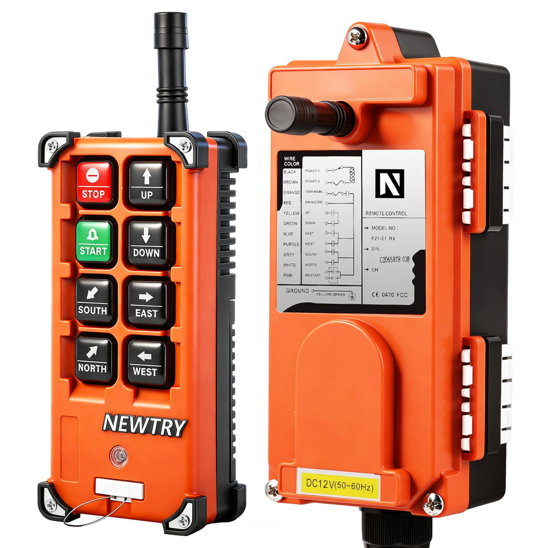 NEWTRY 12V Drahtlose Kranfernbedienung Hohe Qualität Sender & Empfänger für Industrielles Elektrisch