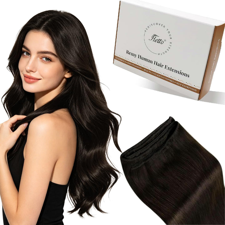 Hetto Braun Echthaar Tressen Extensions Remy Tressen Echthaar Extensions Naturlich Tressen Echthaar