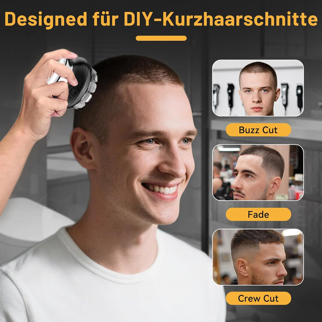Haarschneider für Herren, kabellos, elektrisch Schwarz, Schwarz