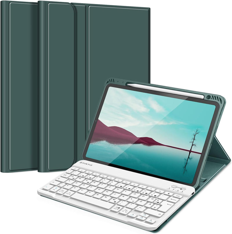 Fintie Tastatur Hülle für iPad Air 5 2022 / iPad Air 4 2020 10.9 Zoll, Schutzhülle mit TPU Rückschal