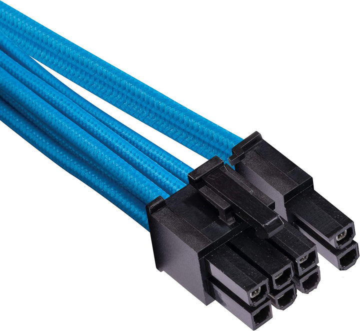 Corsair Premium Sleeved Netzteil 6+2 pin-Polig-PCIe-Dual-Kabel Typ4 (Generation 4-Serie) Blau 6+2 pi