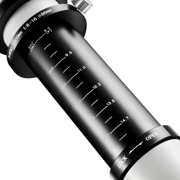 Walimex pro 650-1300mm 1:8-16 CSC Teleobjektiv für Nikon F - Manueller Fokus, Zoom-Teleobjektiv für