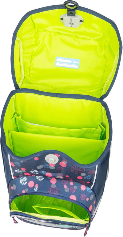 ergobag cubo Set ergonomischer Schulrucksack, Set 5-teilig Einheitsgrösse Phantbärsiewelt Glow - Bla