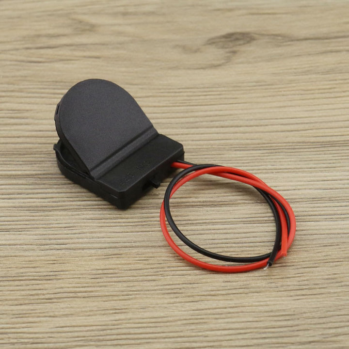 10 Stück Batteriehalter 3 V CR2032 Knopf-Halterung Batteriegehäuse mit Ein-/Ausschalter Bleidraht 26